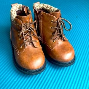 Baby Girl Sweater Knit Lace-up Fashion Moto Boot